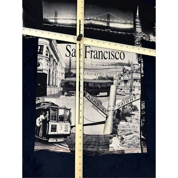 Vintage Y2K Robin Samuel Haight Ashbury San Francisco All Over Print T Shirt Sz - Picture 9 of 9